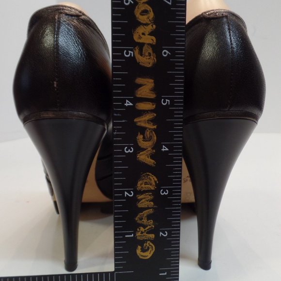 Chloe Brown Open Toe Platform Heels Sz 40 - Picture 7 of 16